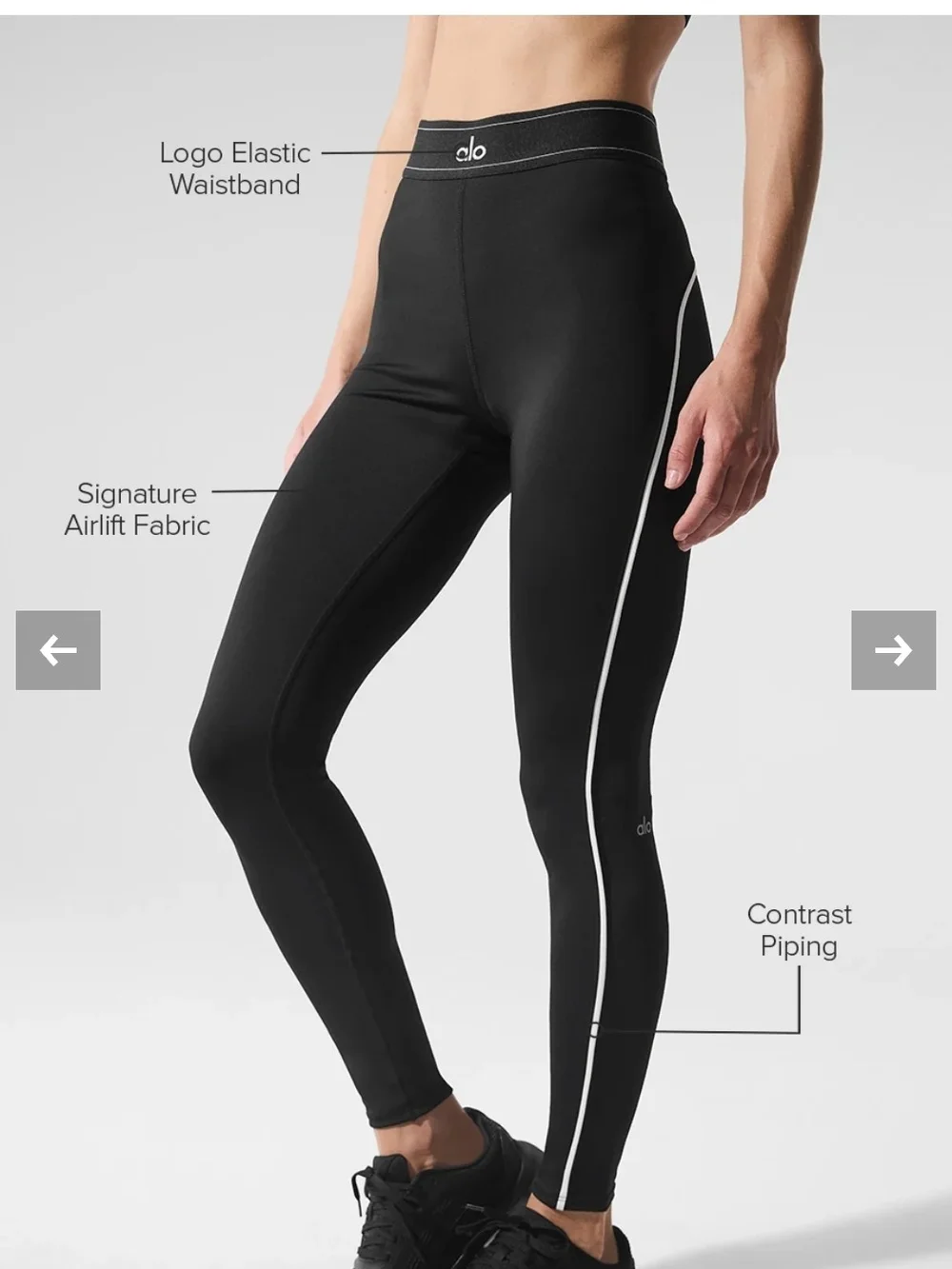 ALO Yoga Suit UP High Waisted Black Legginga